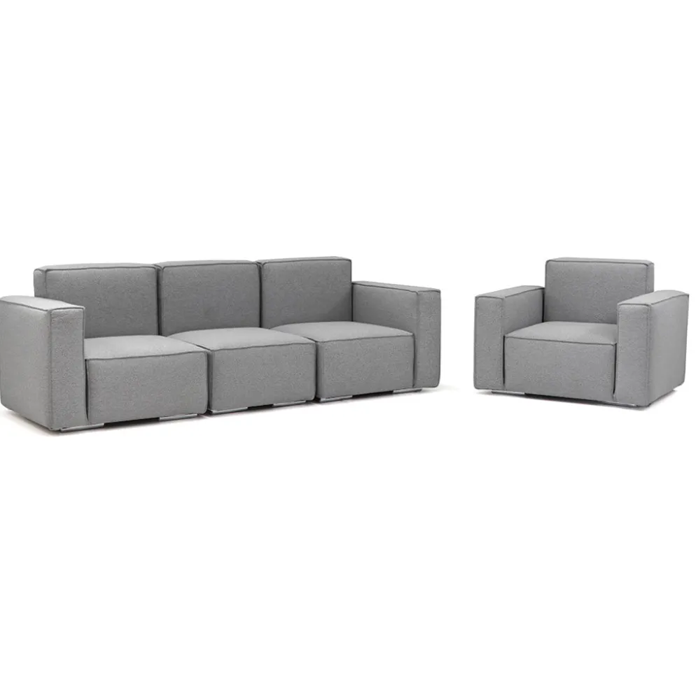 Combinação de 3 Módulos + Individual - Sofá Modular Young