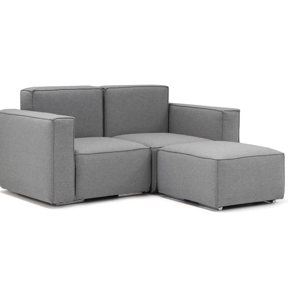 Combinação de 2 Módulos + Puff - Sofá Modular Young