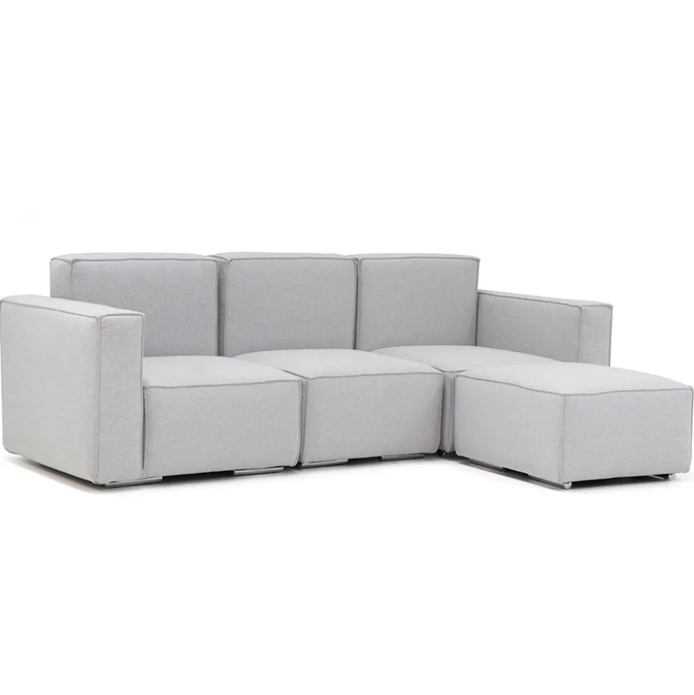 Combinação de 3 Módulos + Puff - Sofá Modular Young