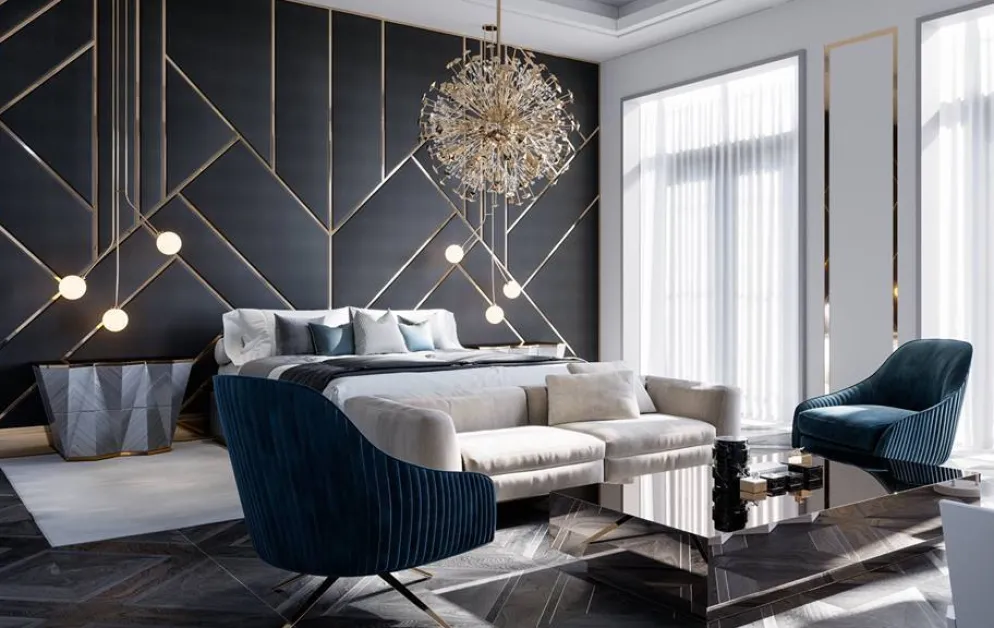 Painel de Parede Autocolante Paris Gold