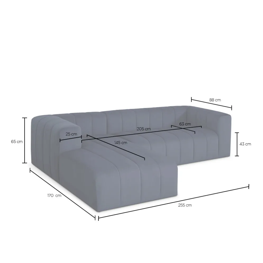 Sofá Lawrence 3 lugares com chaise longue